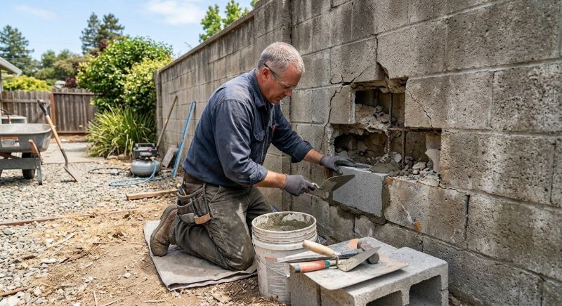 Block Wall Repair in Franklin, KY