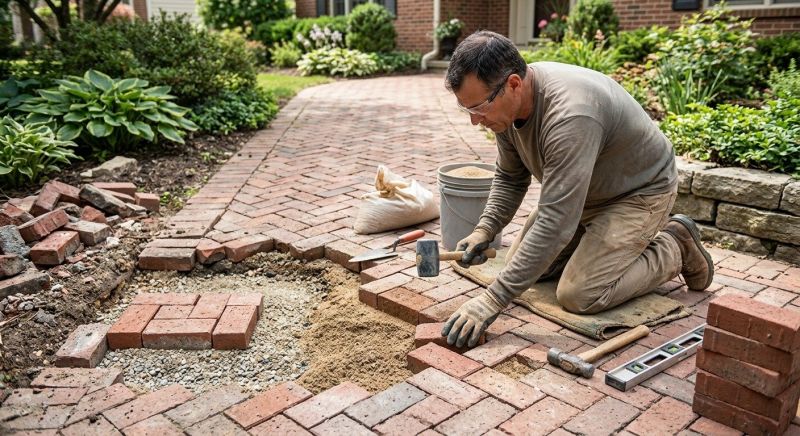 Brick Pathway Repair in Gallatin, TN