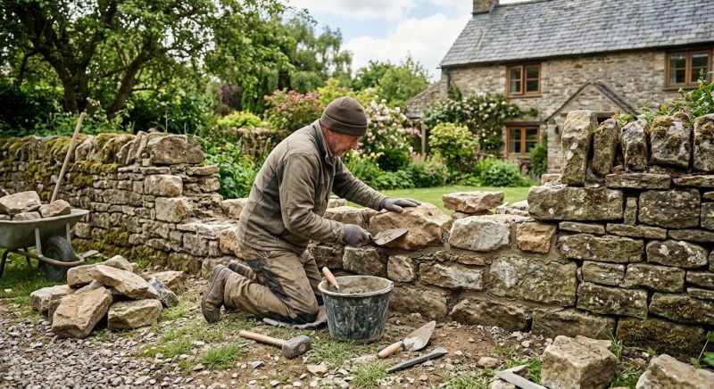 Stone Wall Repair in Franklin, KY