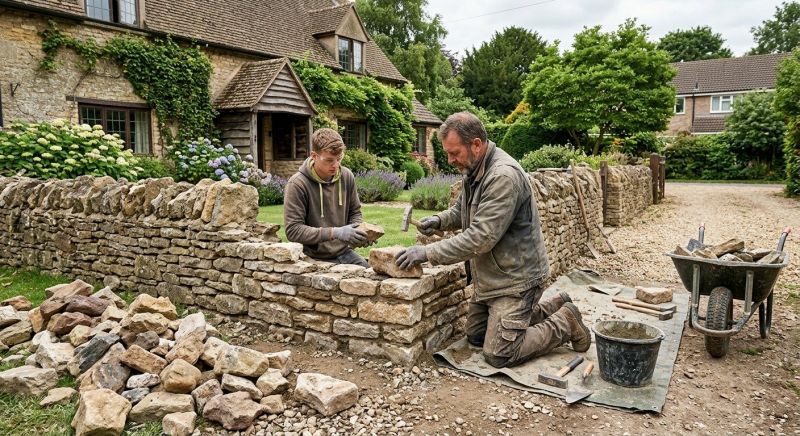 Stone Wall Repair in Westmoreland, TN